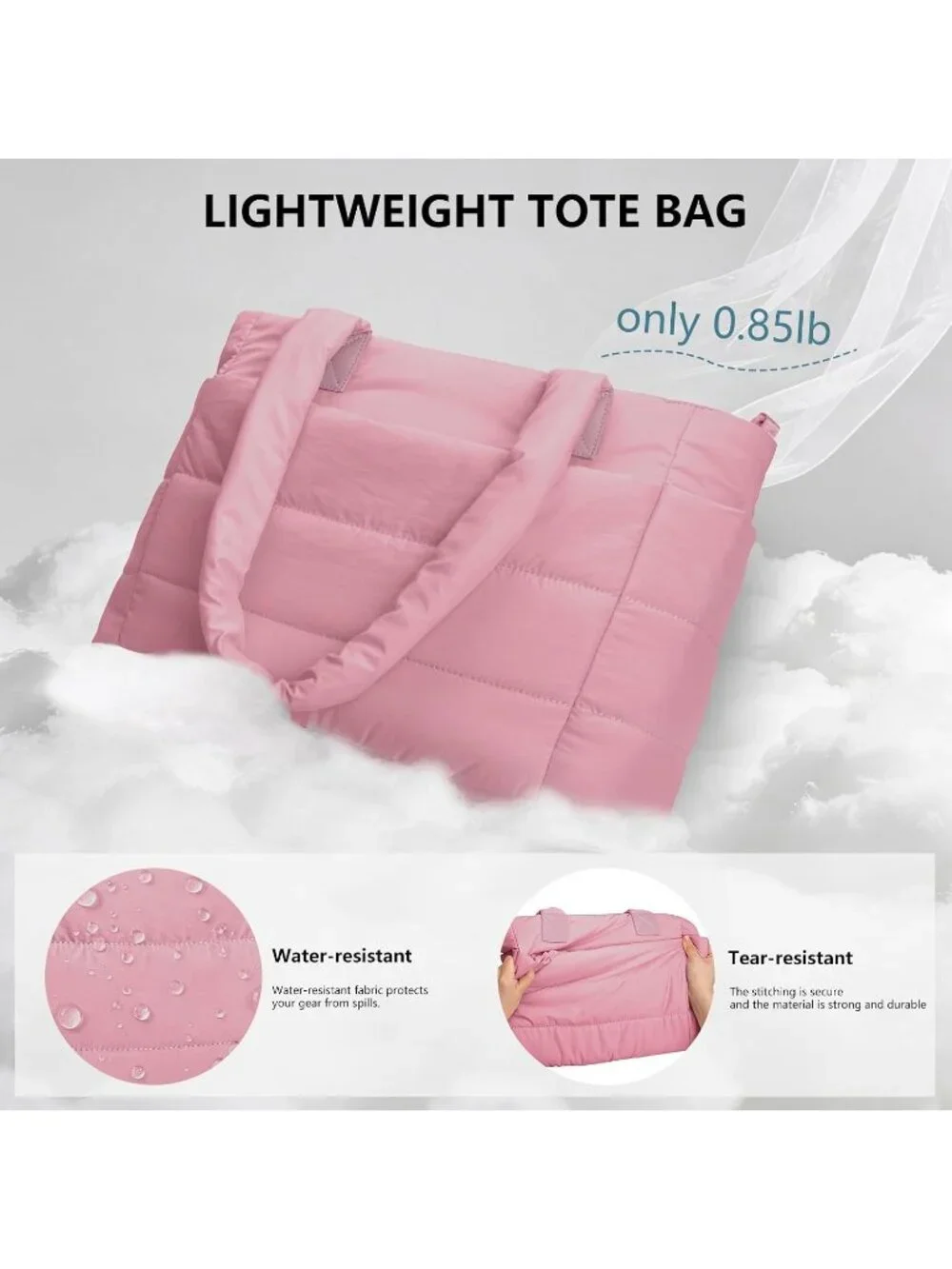 N/A puffer tote
